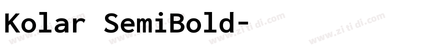 Kolar SemiBold字体转换